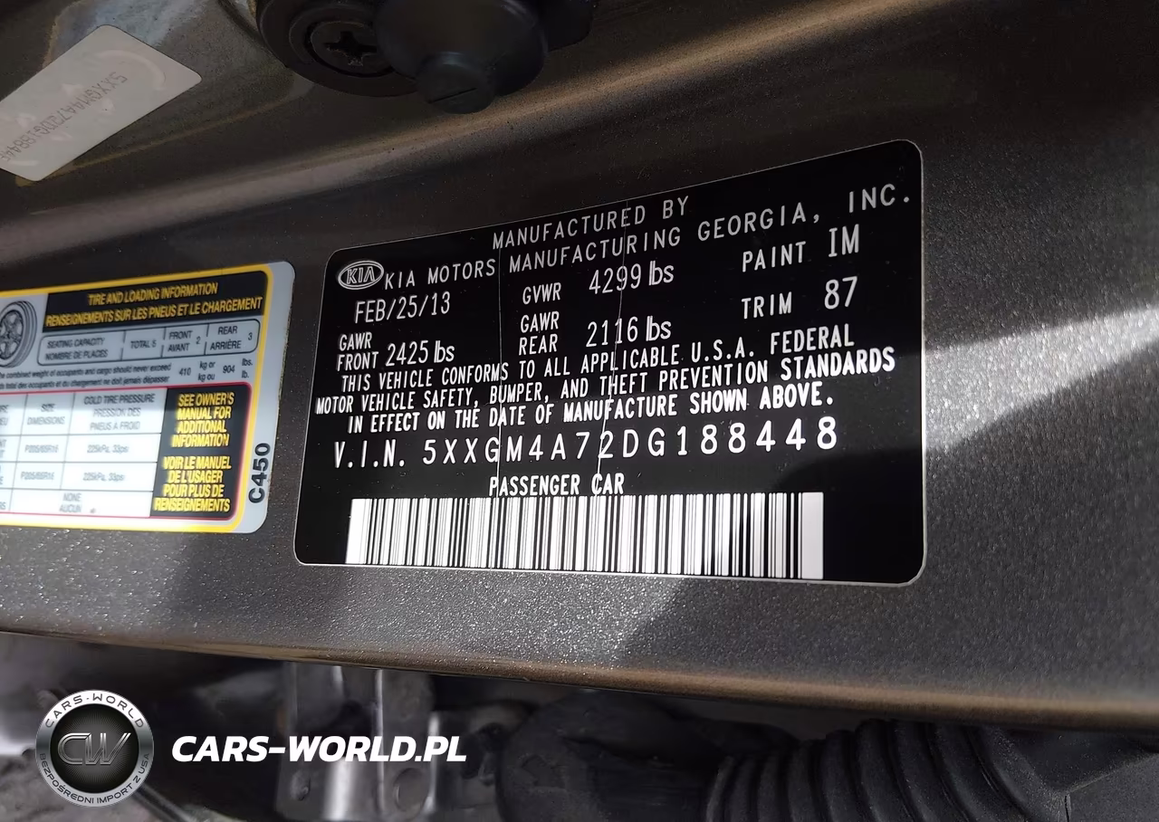 2013 Kia Optima Lx VIN:5XXGM4A72DG188448 - 9