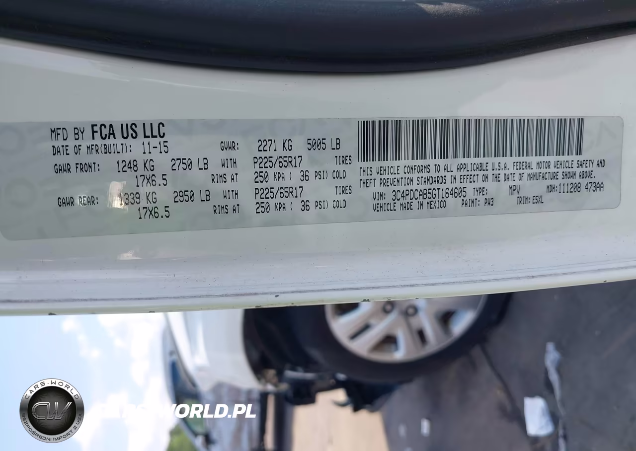2016 Dodge Journey Se VIN:3C4PDCAB5GT164605 - 9