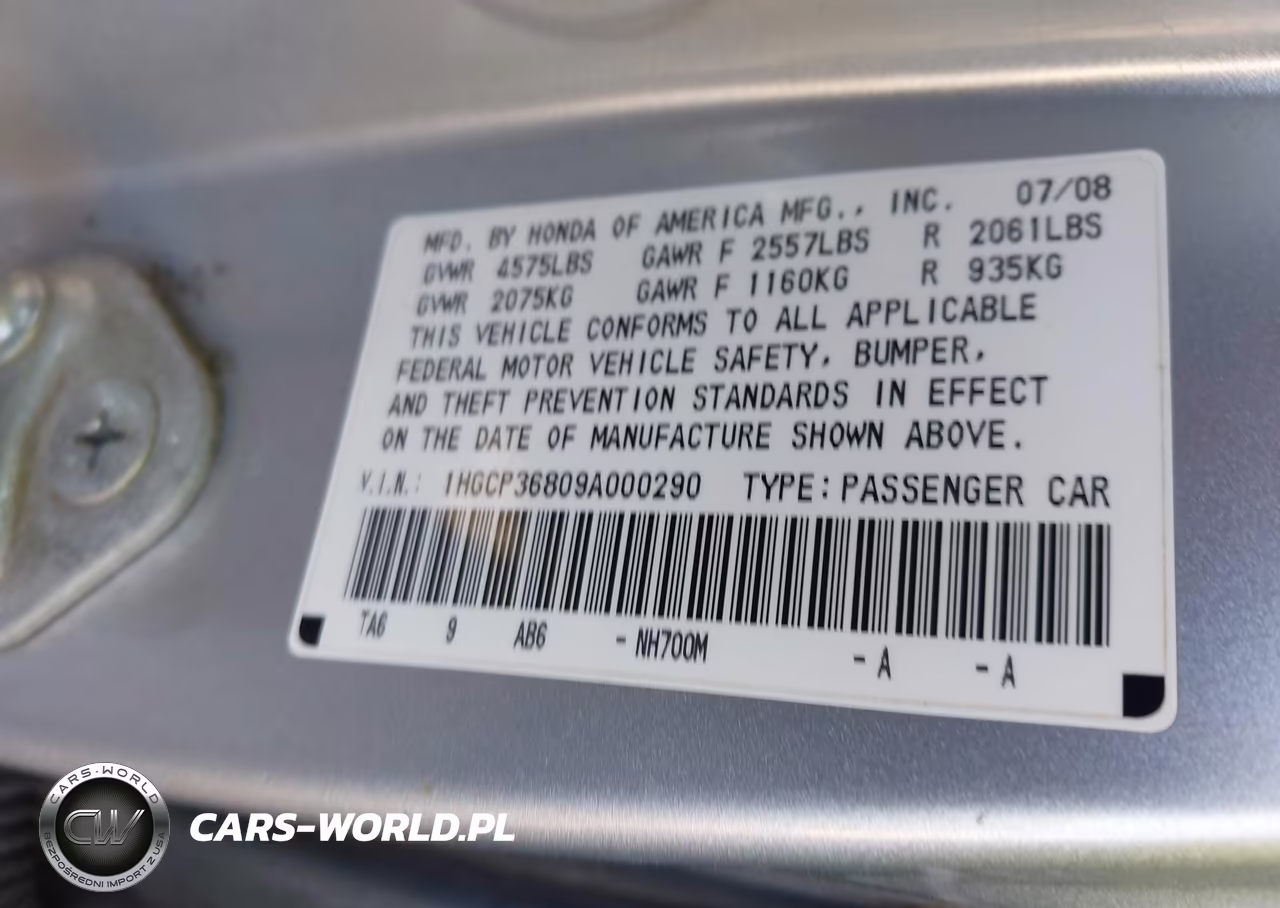 2009 Honda Accord 3.5 Ex-L VIN:1HGCP36809A000290 - 9