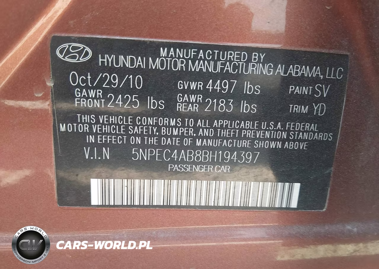 2011 Hyundai Sonata Limited 2.0T VIN:5NPEC4AB8BH194397 - 9