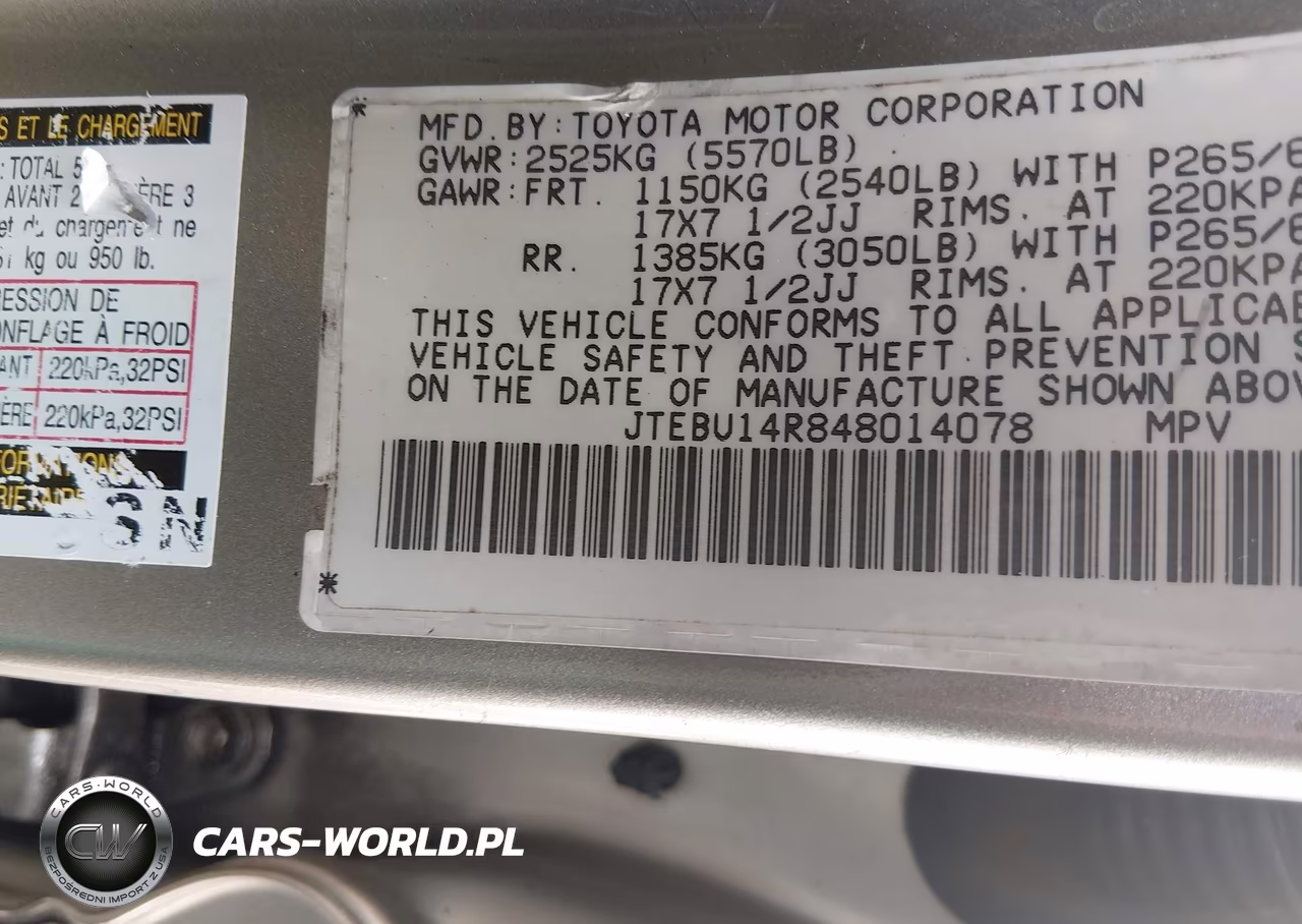 2004 Toyota 4Runner Sr5 V6 VIN:JTEBU14R848014078 - 9