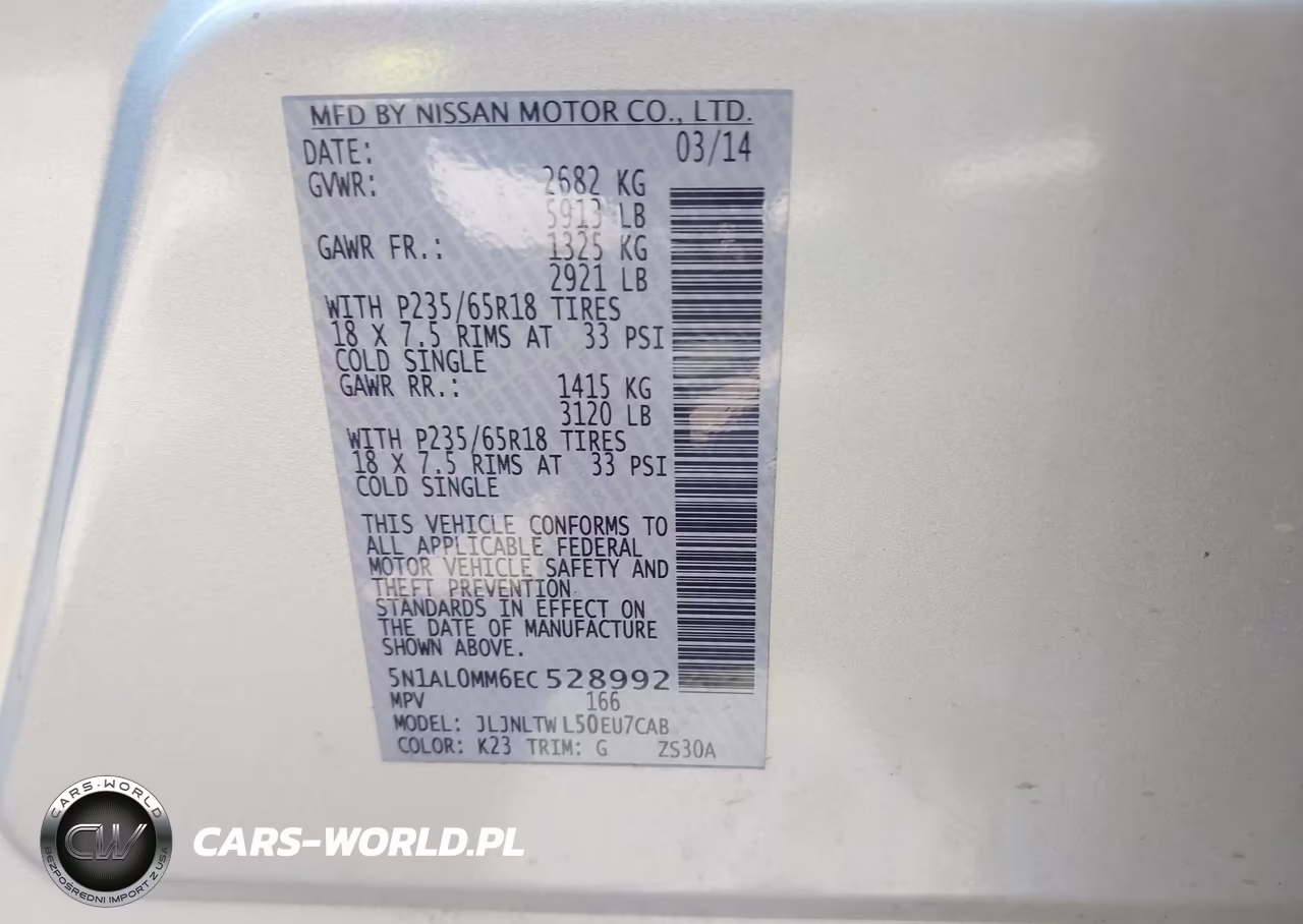 2014 Infiniti Qx60 VIN:5N1AL0MM6EC528992 - 9