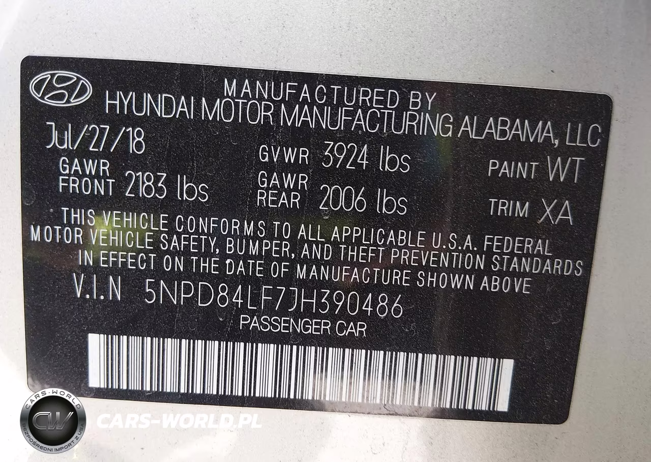 2018 Hyundai Elantra Sel VIN:5NPD84LF7JH390486 - 9