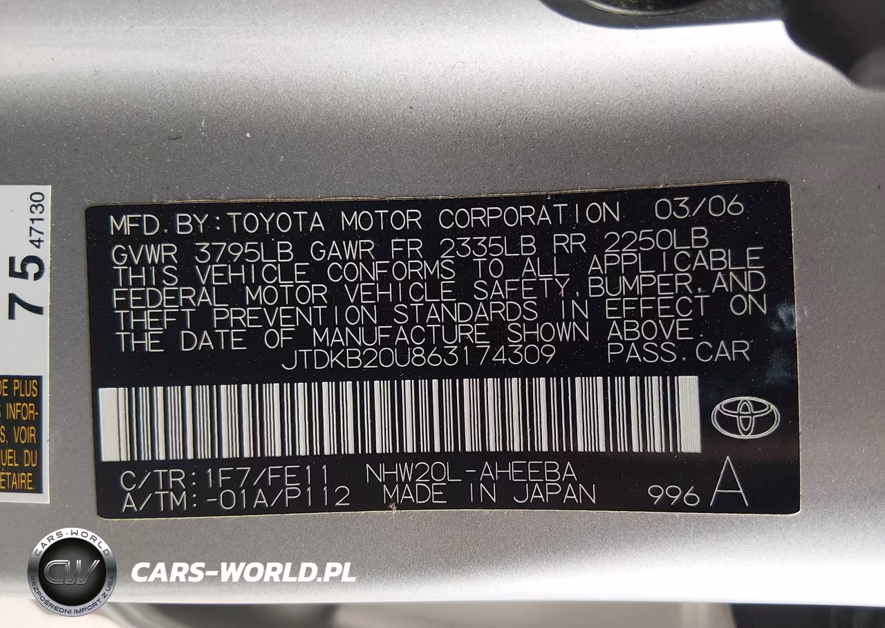 2006 Toyota Prius VIN:JTDKB20U863174309 - 9