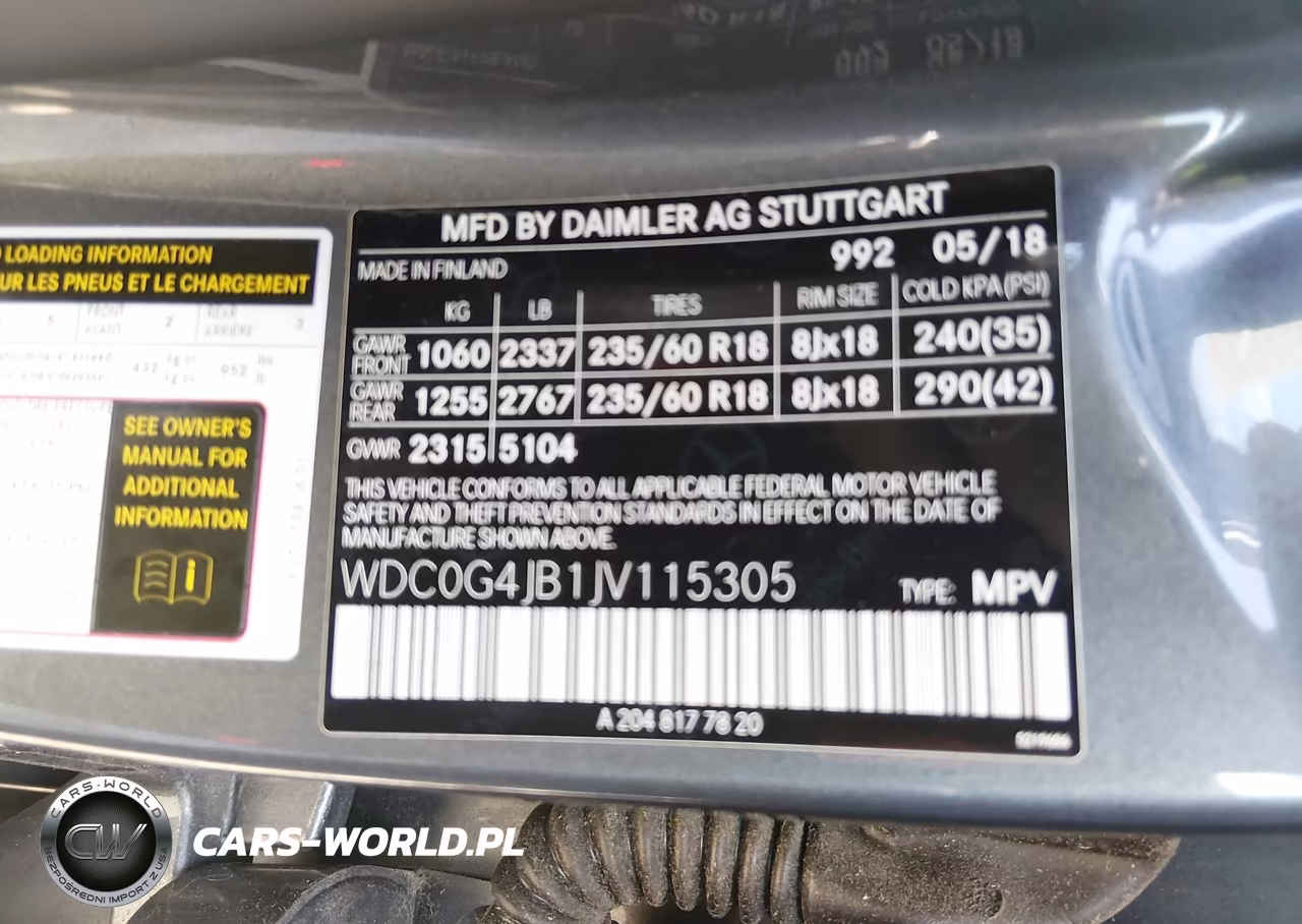 2018 Mercedes-Benz Glc 300 VIN:WDC0G4JB1JV115305 - 9