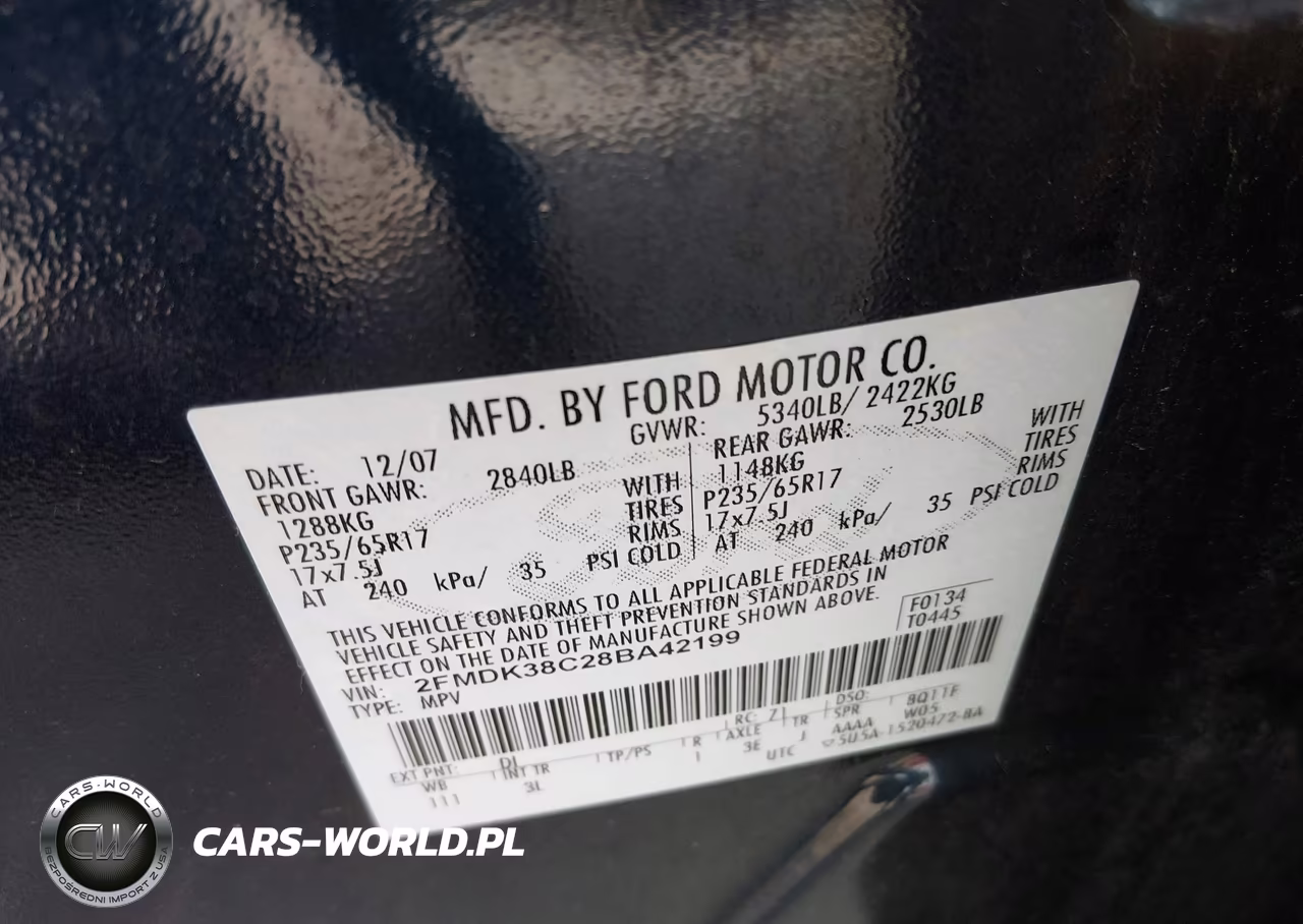 2008 Ford Edge Sel VIN:2FMDK38C28BA42199 - 9