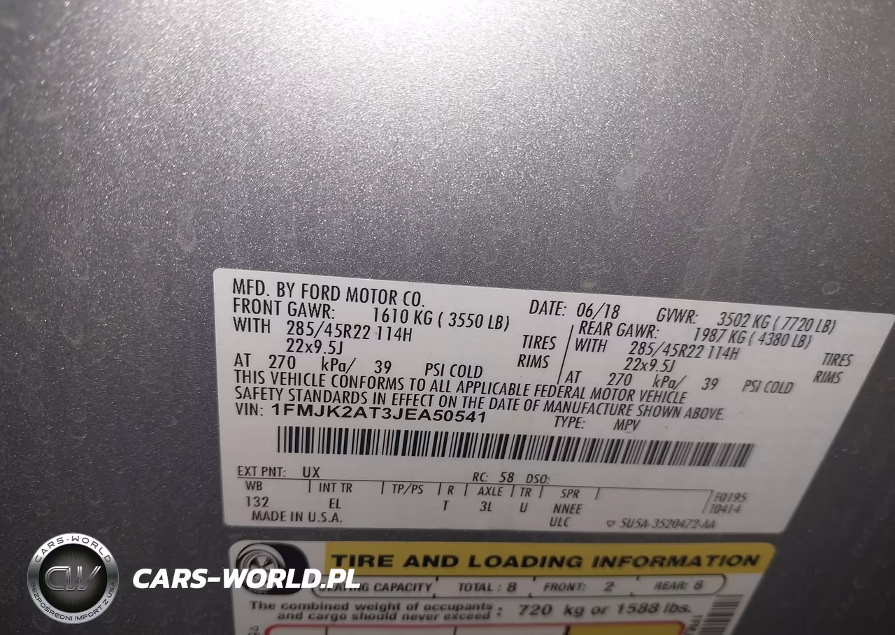 2018 Ford Expedition Max Limited VIN:1FMJK2AT3JEA50541 - 9