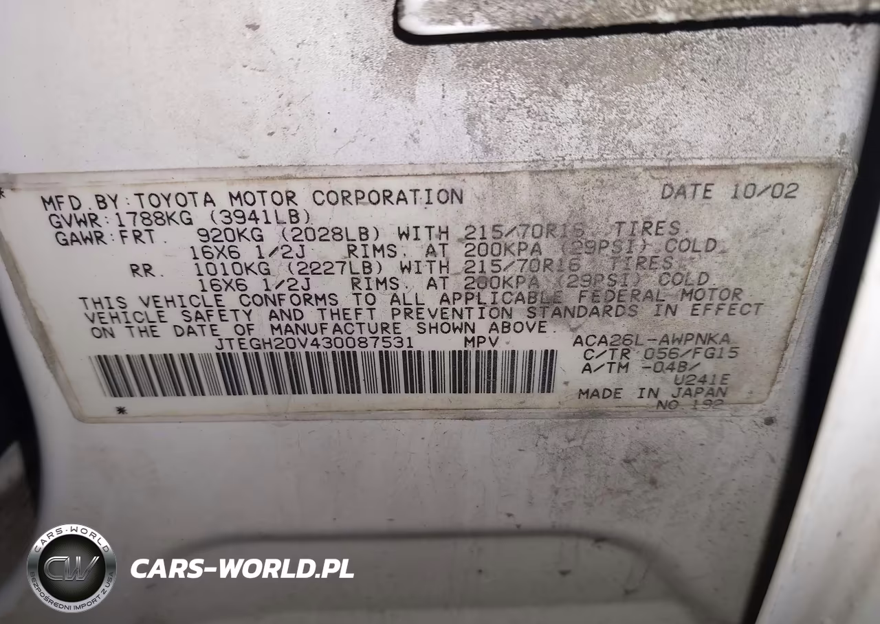2003 Toyota Rav4 VIN:JTEGH20V430087531 - 9