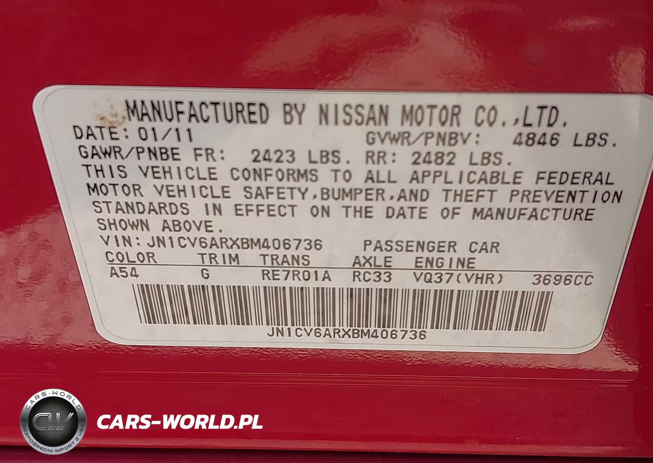 2011 Infiniti G37X VIN:JN1CV6ARXBM406736 - 9