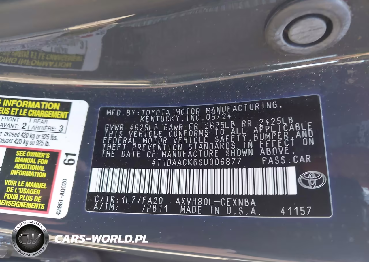 2025 Toyota Camry Le VIN:4T1DAACK6SU006877 - 9