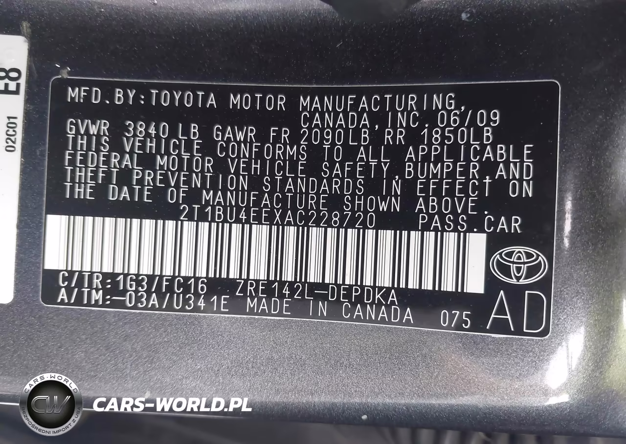 2010 Toyota Corolla Le VIN:2T1BU4EEXAC228720 - 9