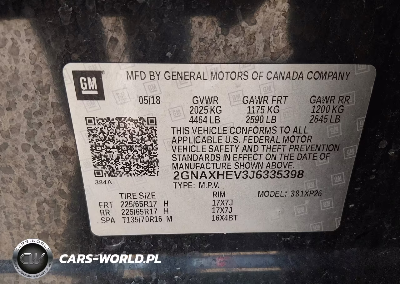2018 Chevrolet Equinox Ls VIN:2GNAXHEV3J6335398 - 9