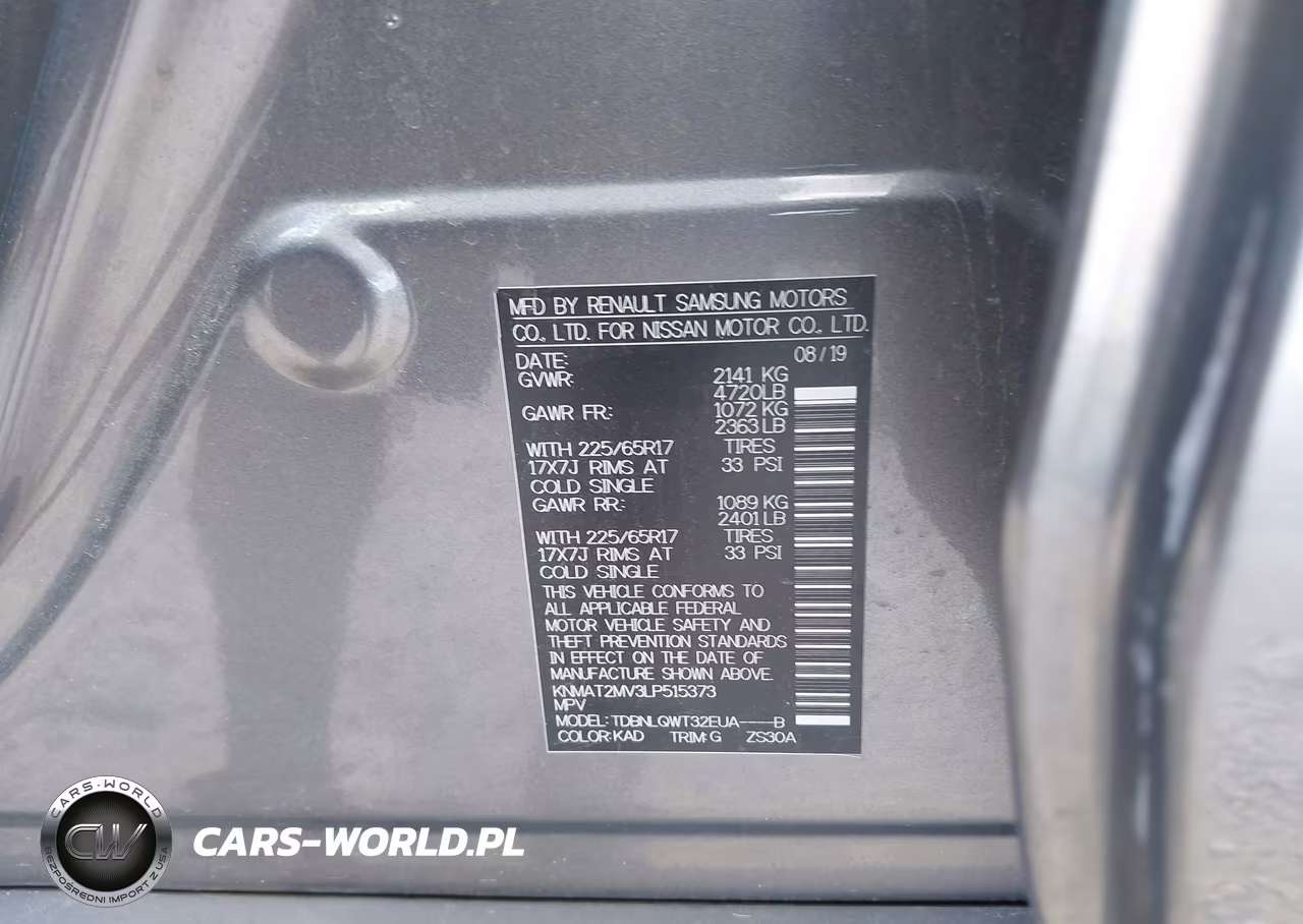 2020 Nissan Rogue Sv Intelligent Awd VIN:KNMAT2MV3LP515373 - 9