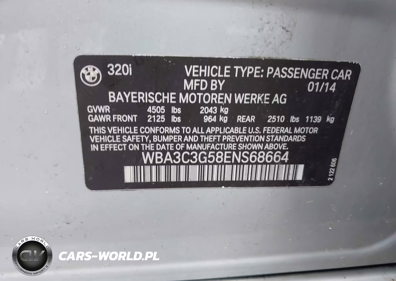 2014 BMW 320I xDrive VIN:WBA3C3G58ENS68664 - 9