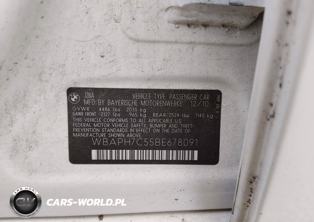 2011 BMW 328I VIN:WBAPH7C55BE678091 - 9