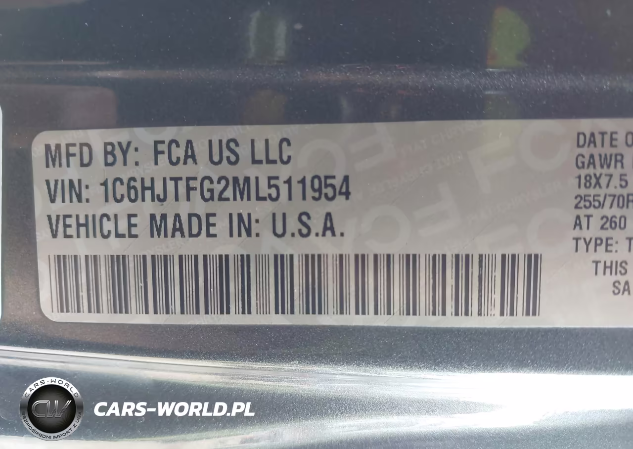 2021 Jeep Gladiator Overland 4X4 VIN:1C6HJTFG2ML511954 - 9