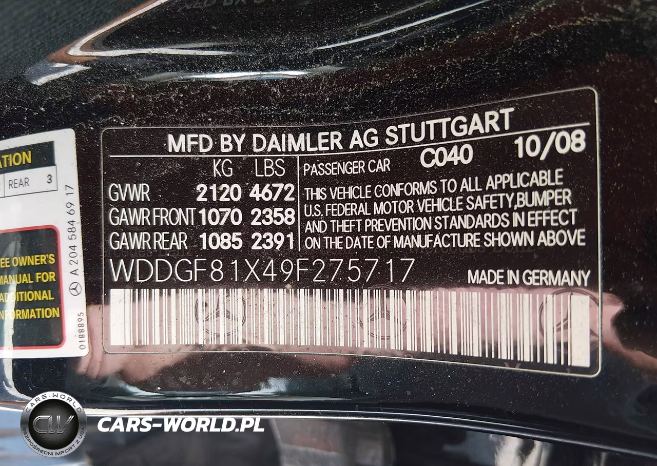 2009 Mercedes-Benz C 300 Luxury 4Matic-Sport 4Matic VIN:WDDGF81X49F275717 - 9
