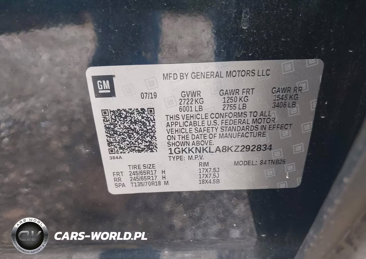 2019 GMC Acadia Sle-1 VIN:1GKKNKLA8KZ292834 - 9