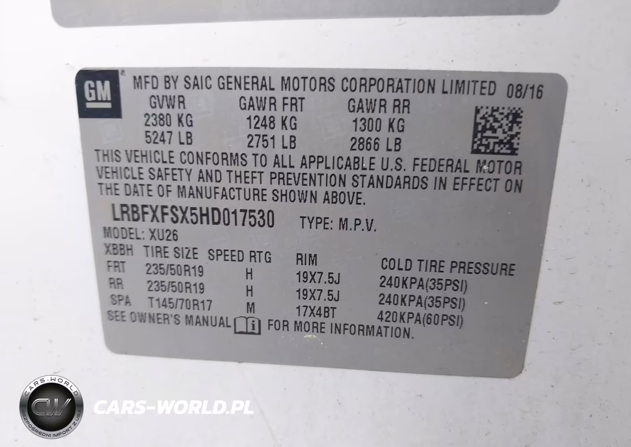 2017 Buick Envision Premium Ii VIN:LRBFXFSX5HD017530 - 9