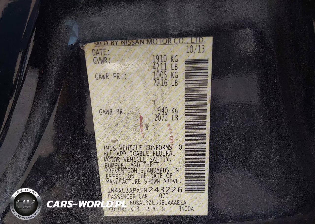 2014 Nissan Altima 2.5 S VIN:1N4AL3APXEN243226 - 9