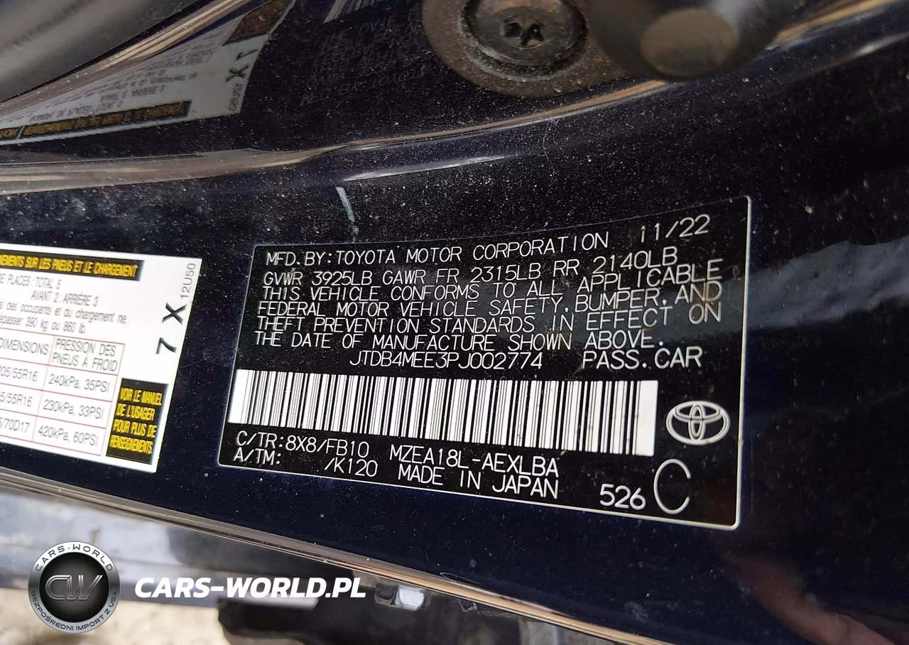 2023 Toyota Corolla Le VIN:JTDB4MEE3PJ002774 - 9