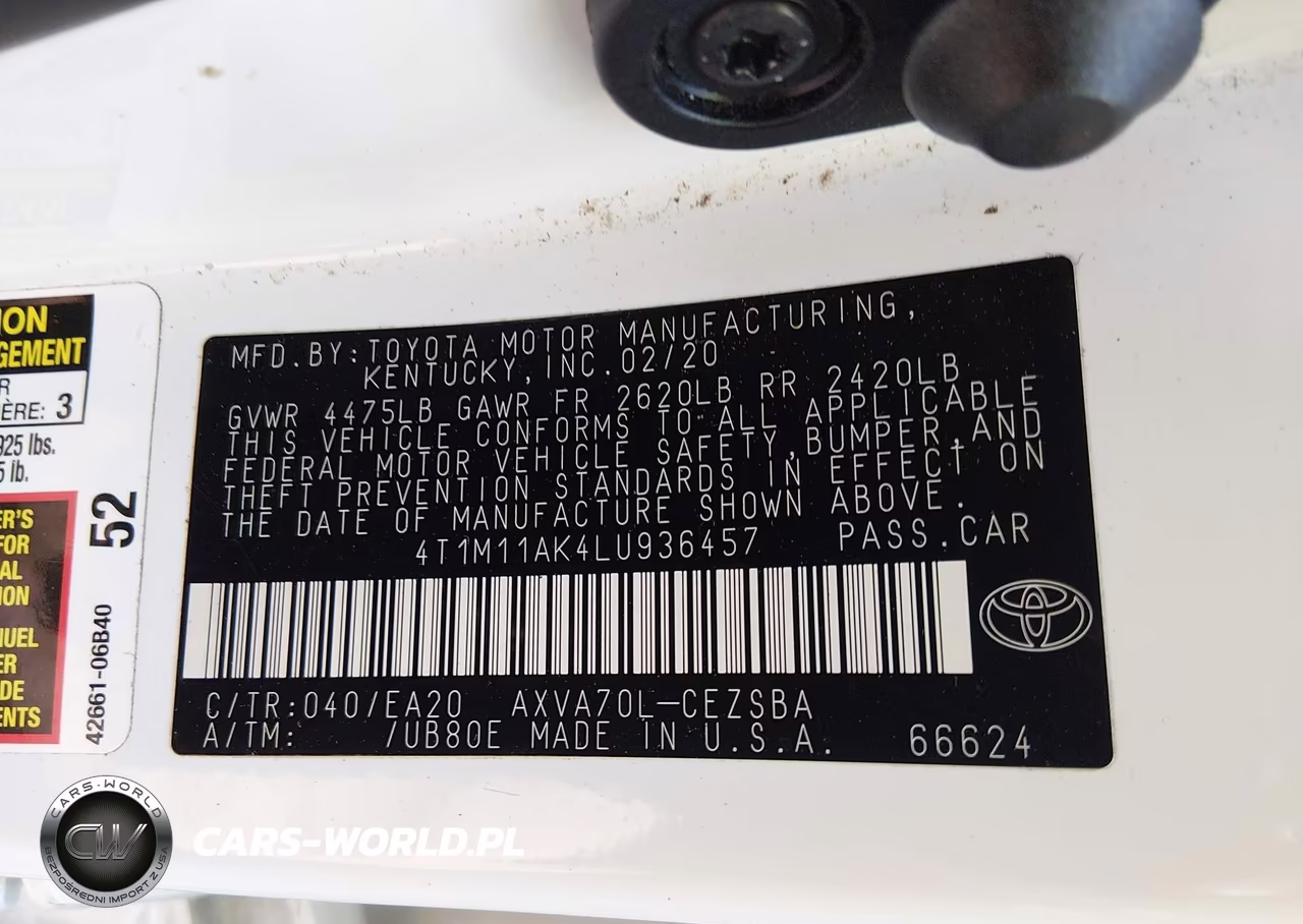 2020 Toyota Camry Se VIN:4T1M11AK4LU936457 - 9