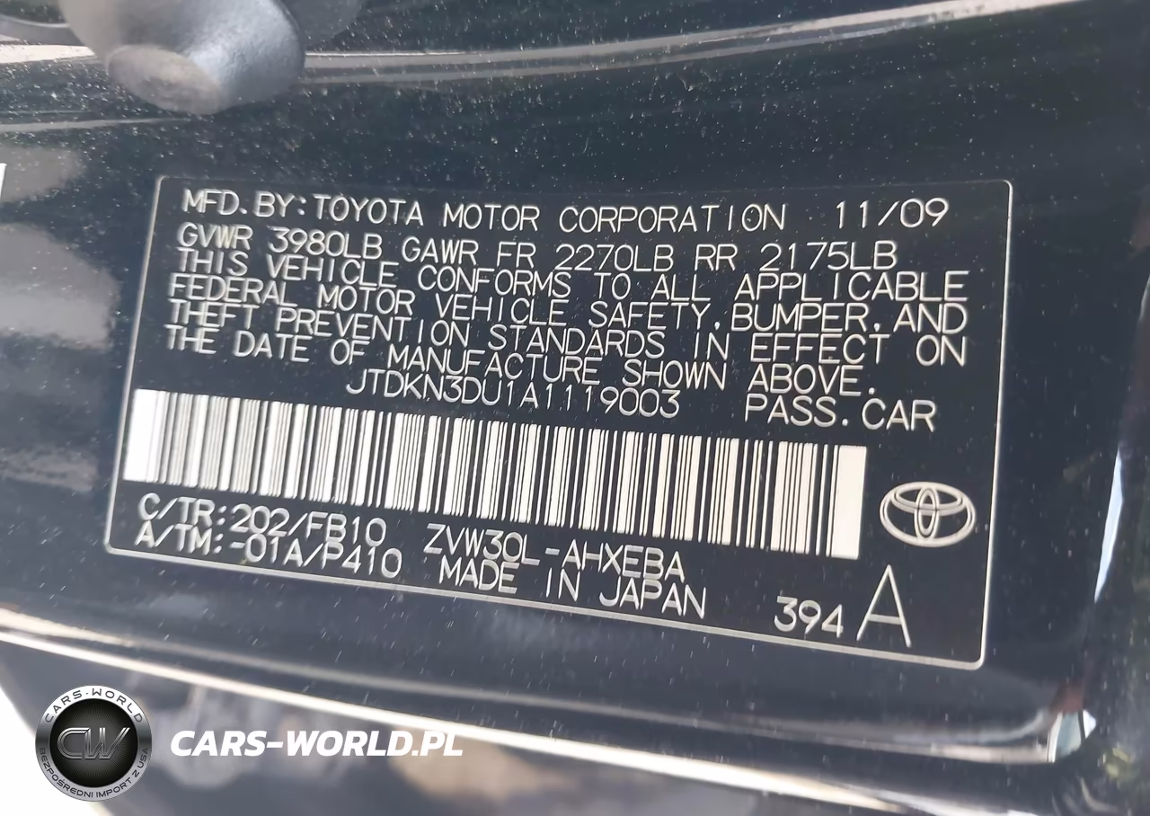 2010 Toyota Prius Iii VIN:JTDKN3DU1A1119003 - 9