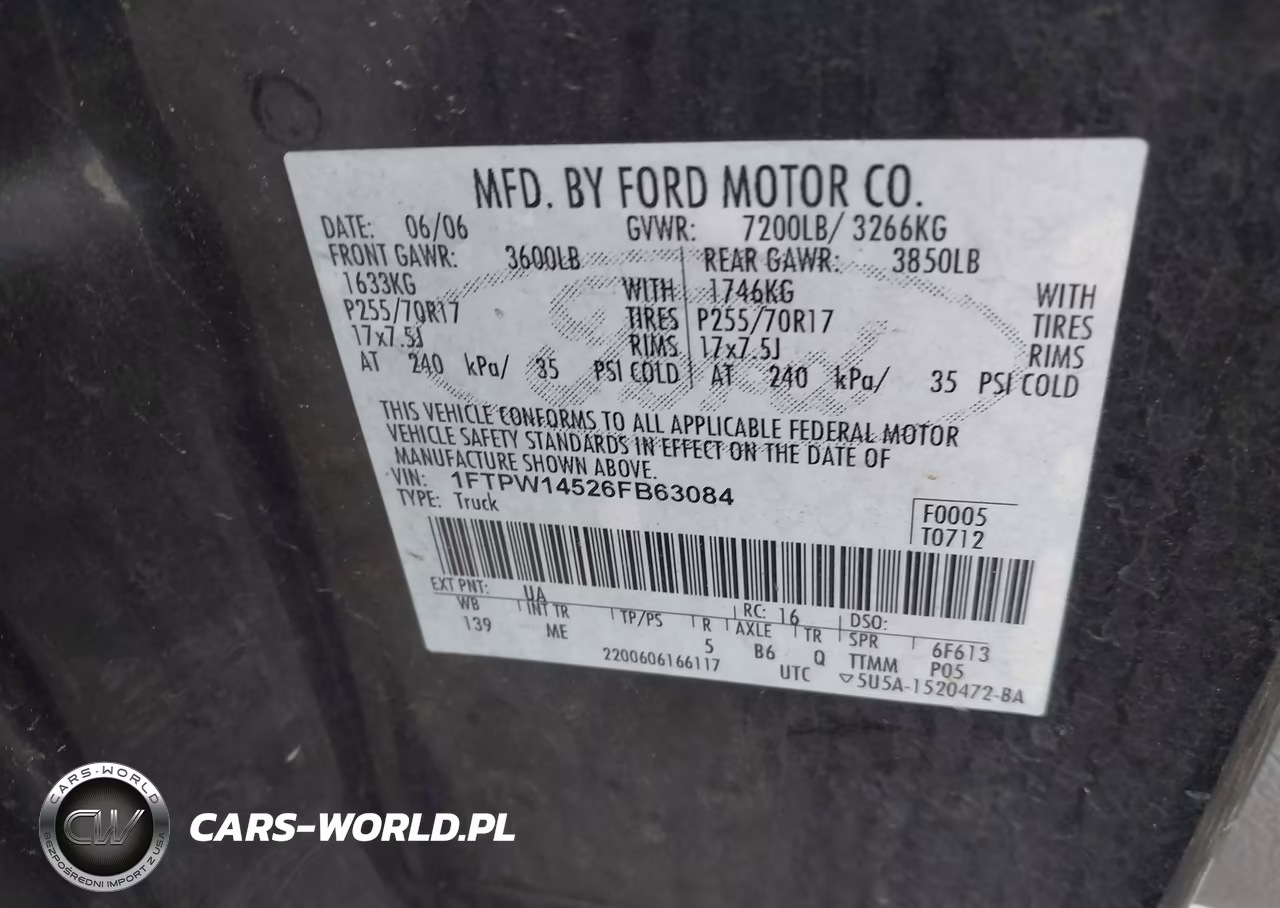 2006 Ford F-150 Fx4-Lariat-Xlt VIN:1FTPW14526FB63084 - 9