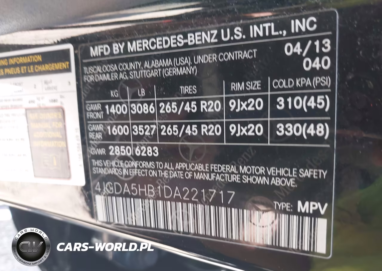 2013 Mercedes-Benz Ml 350 4Matic VIN:4JGDA5HB1DA221717 - 9