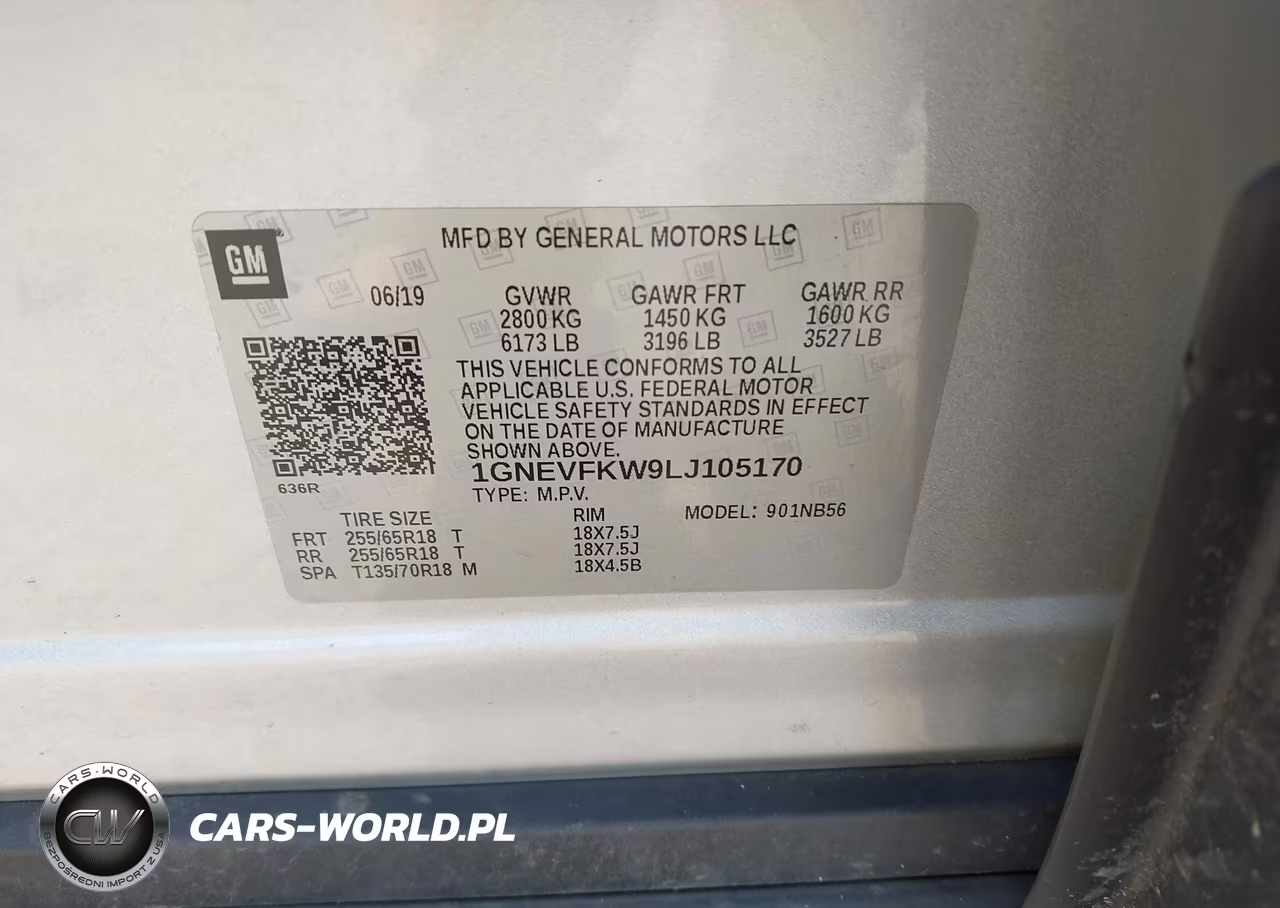 2020 Chevrolet Traverse Awd Ls VIN:1GNEVFKW9LJ105170 - 9