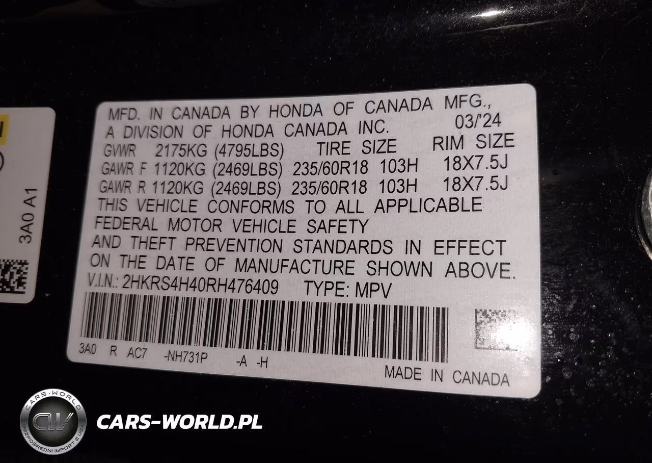 2024 Honda Cr-V Ex Awd VIN:2HKRS4H40RH476409 - 9