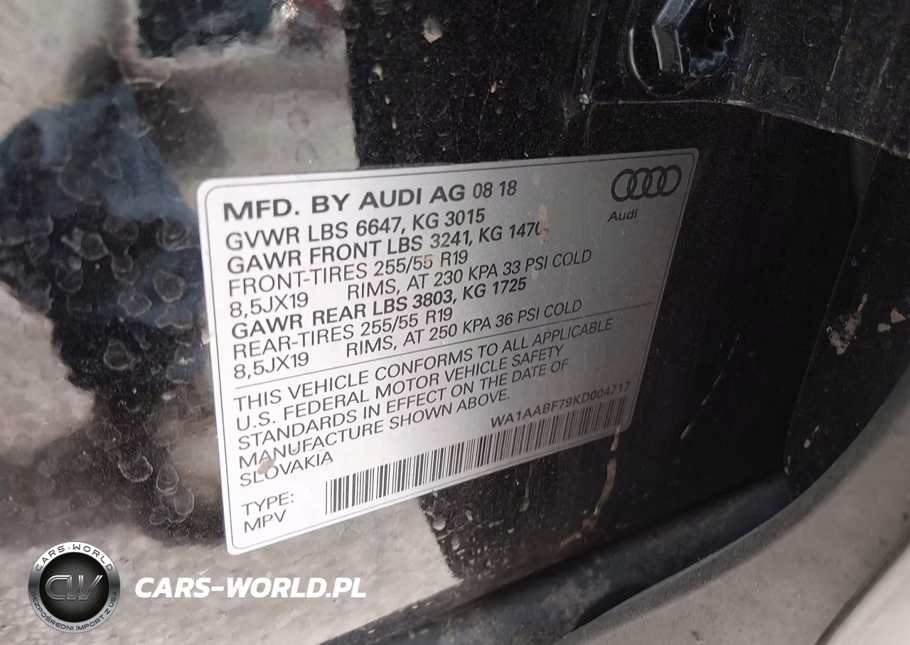 2019 Audi Q7 55 Premium-55 Se Premium VIN:WA1AABF79KD004717 - 9