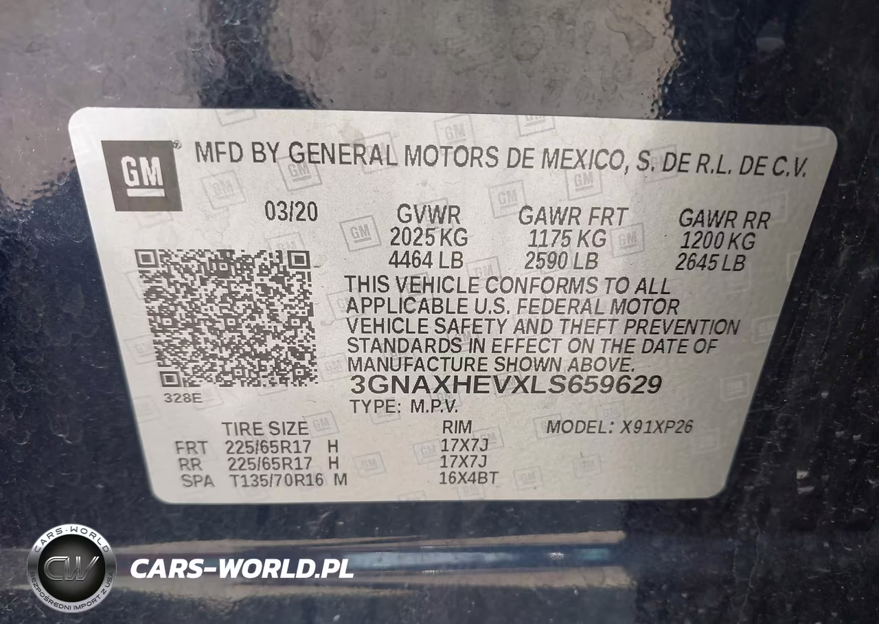 2020 Chevrolet Equinox Fwd Ls VIN:3GNAXHEVXLS659629 - 9