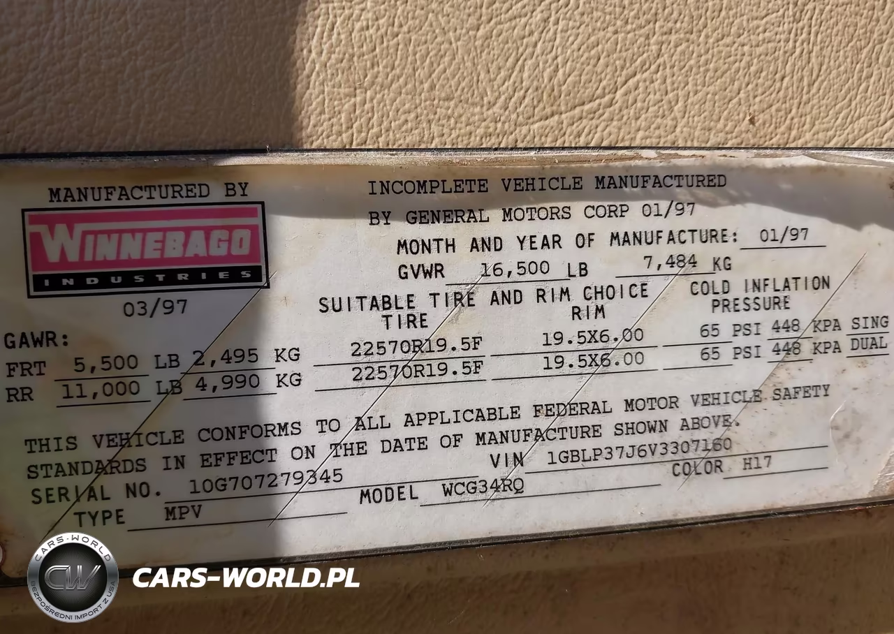 1997 Chevrolet P30 VIN:1GBLP37J6V3307160 - 9