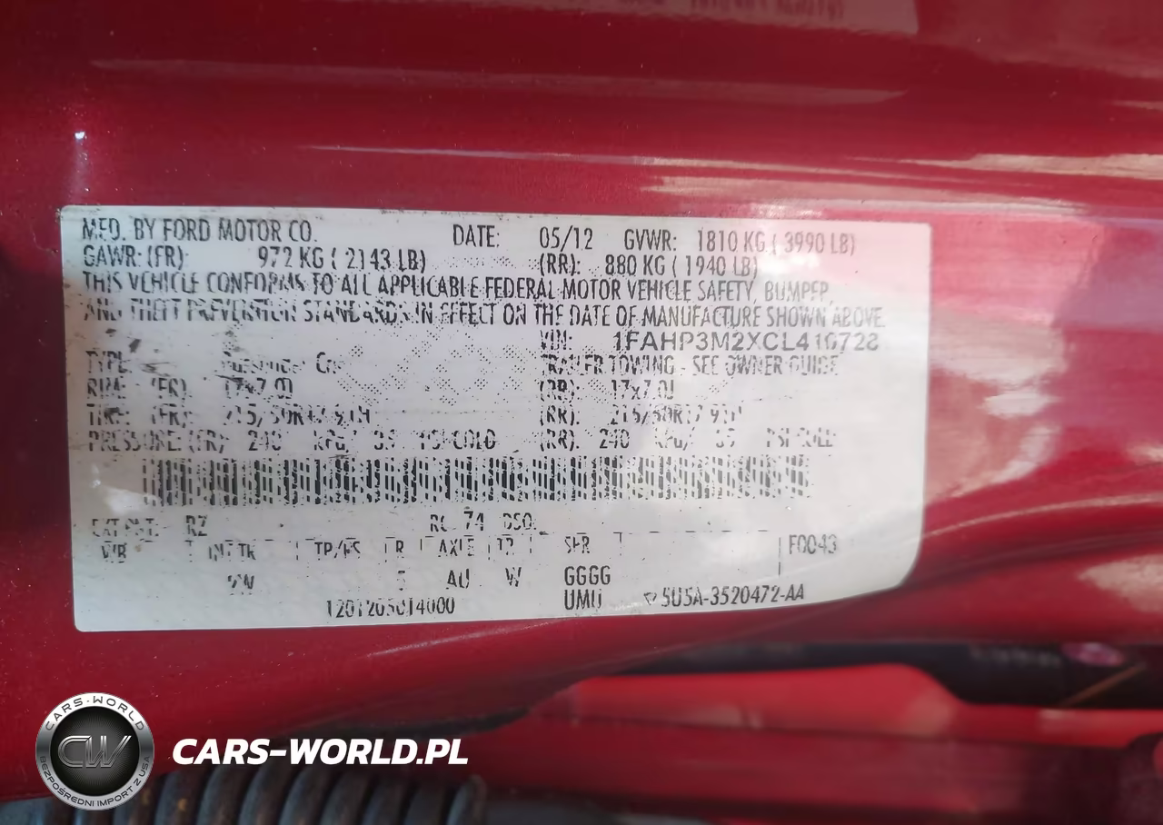 2012 Ford Focus Sel VIN:1FAHP3M2XCL410728 - 9
