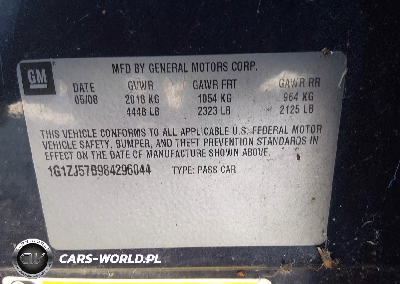 2008 Chevrolet Malibu Lt VIN:1G1ZJ57B984296044 - 9