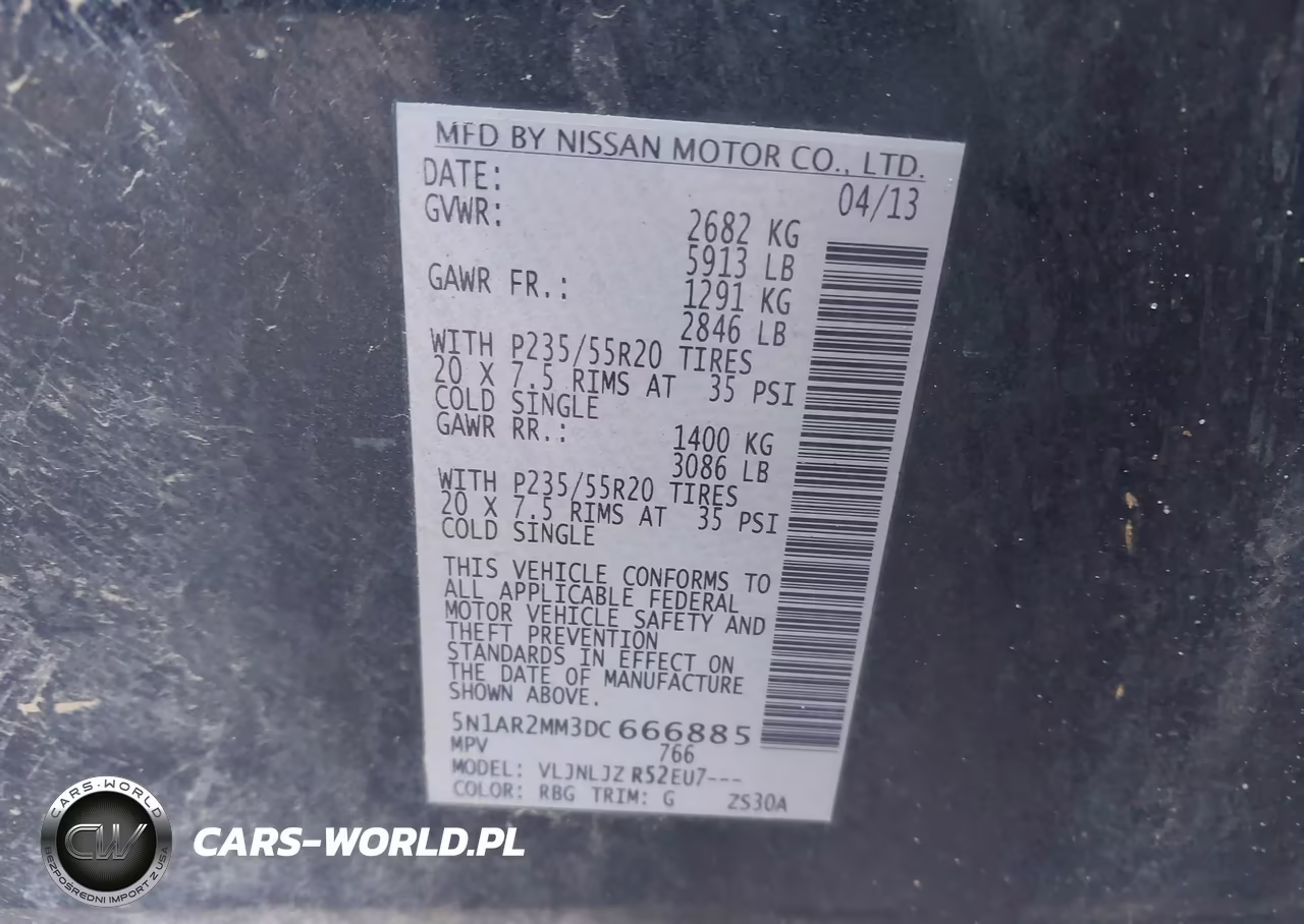 2013 Nissan Pathfinder Platinum VIN:5N1AR2MM3DC666885 - 9