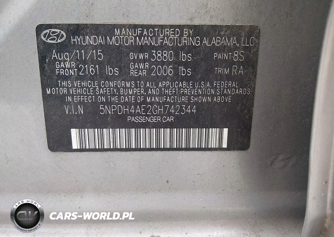 2016 Hyundai Elantra Se VIN:5NPDH4AE2GH742344 - 9