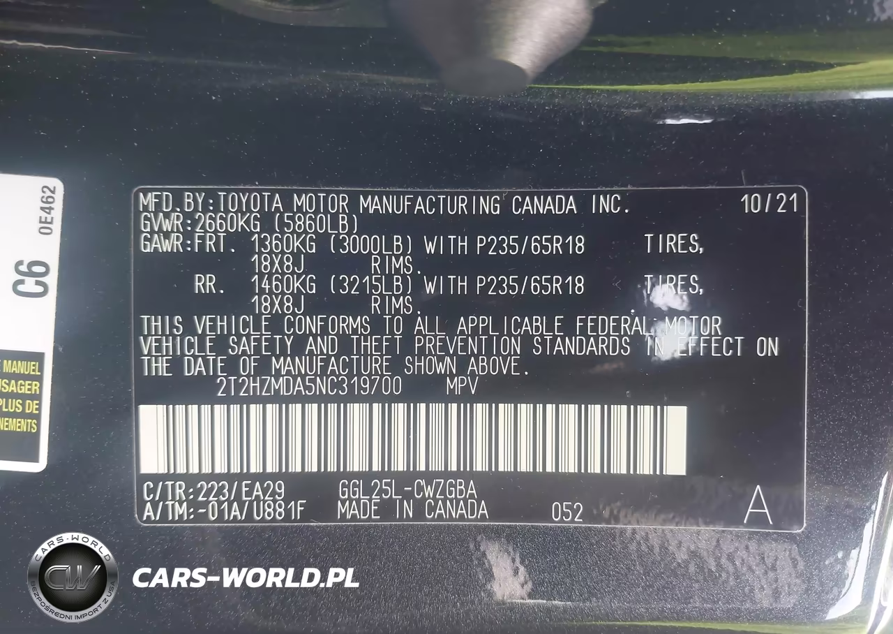 2022 Lexus Rx 350 VIN:2T2HZMDA5NC319700 - 9