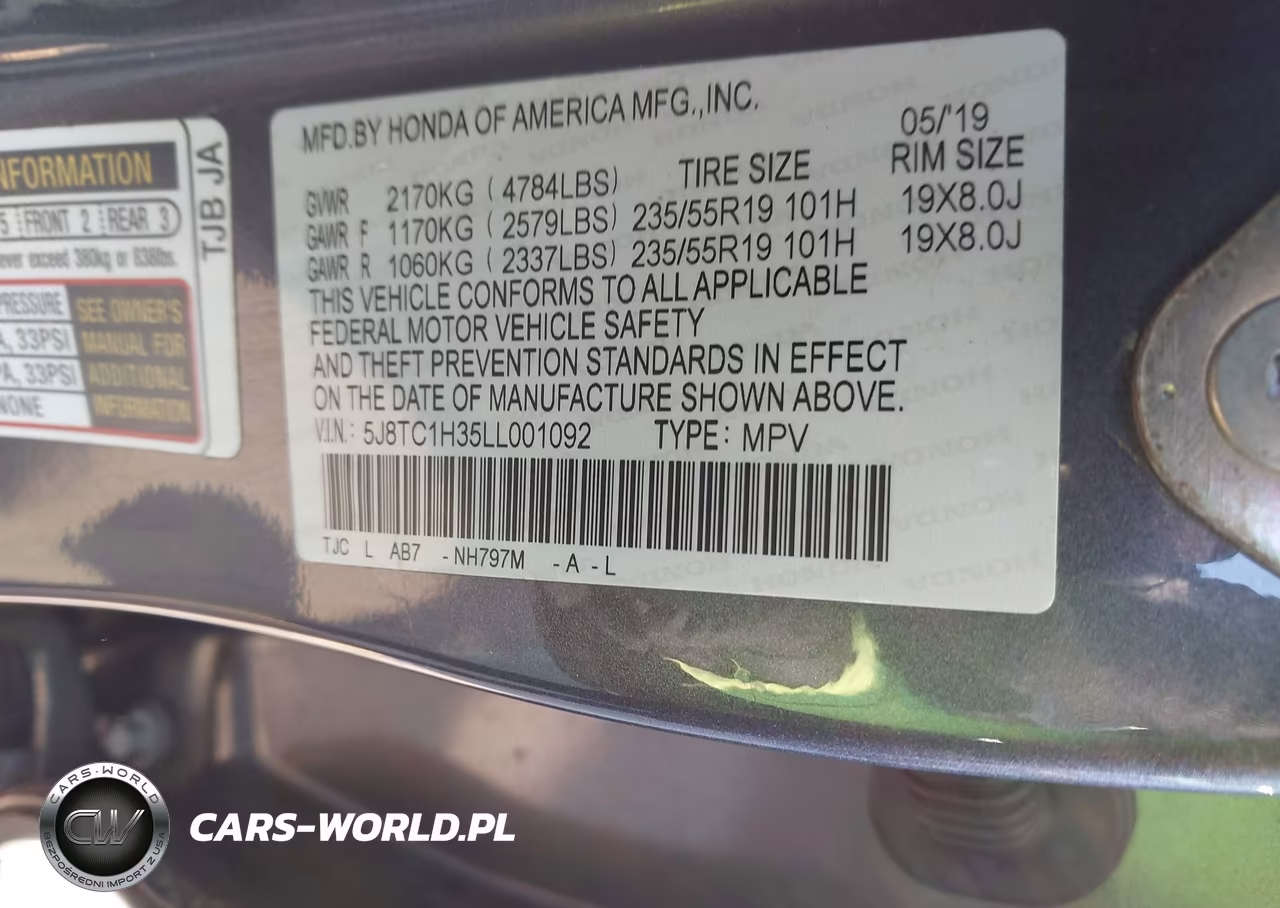 2020 Acura Rdx Standard VIN:5J8TC1H35LL001092 - 9