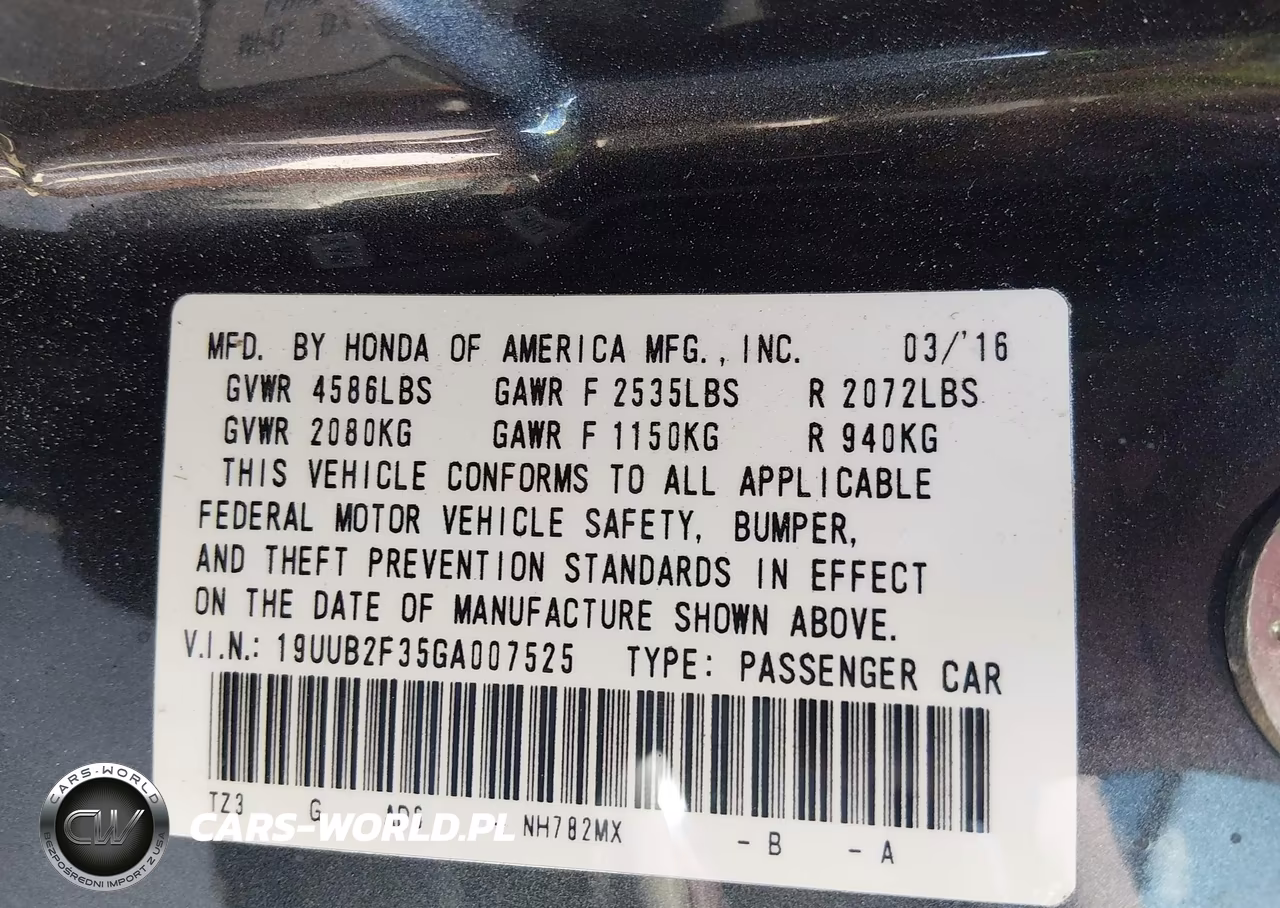 2016 Acura Tlx V6 VIN:19UUB2F35GA007525 - 9