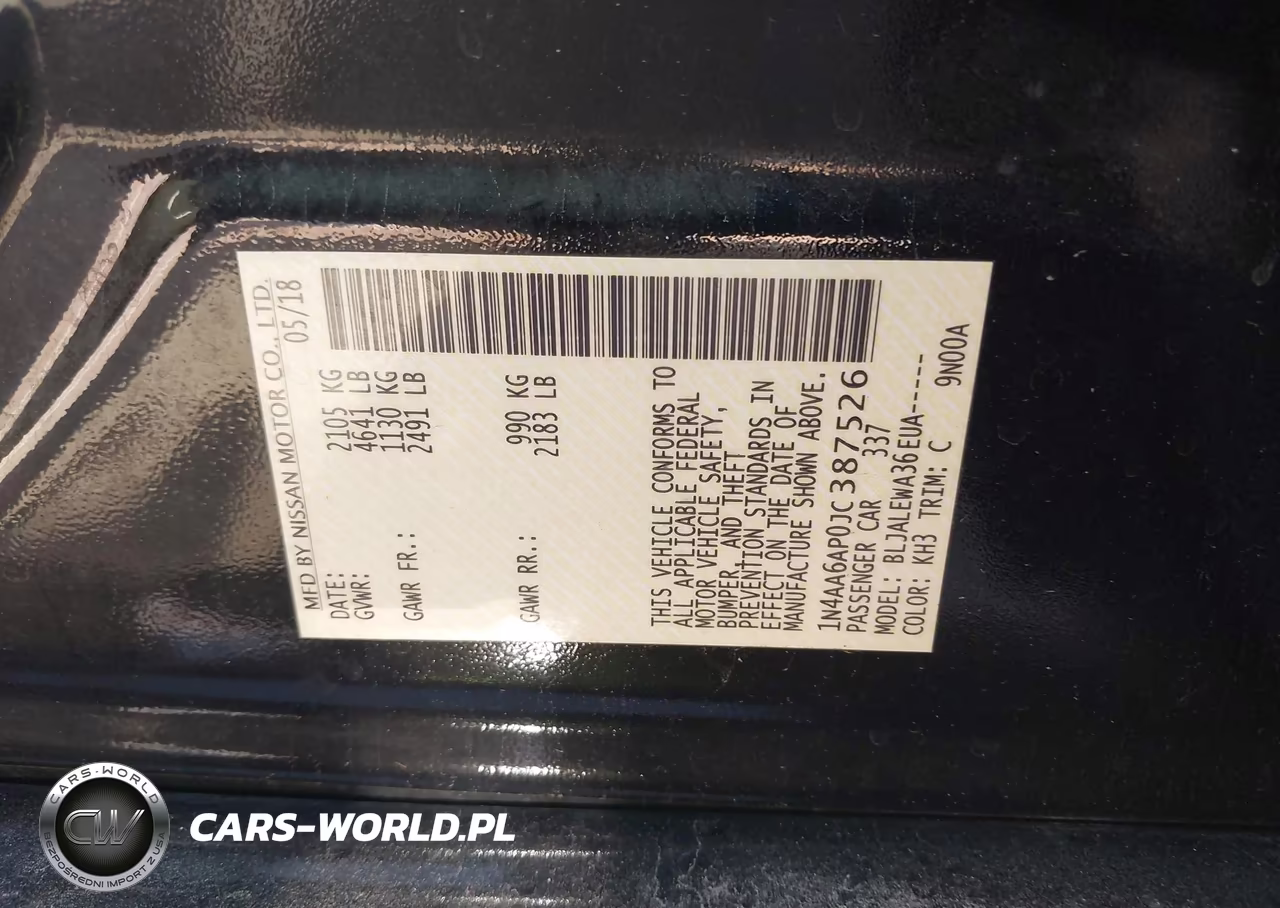 2018 Nissan Maxima 3.5 Sl VIN:1N4AA6AP0JC387526 - 9