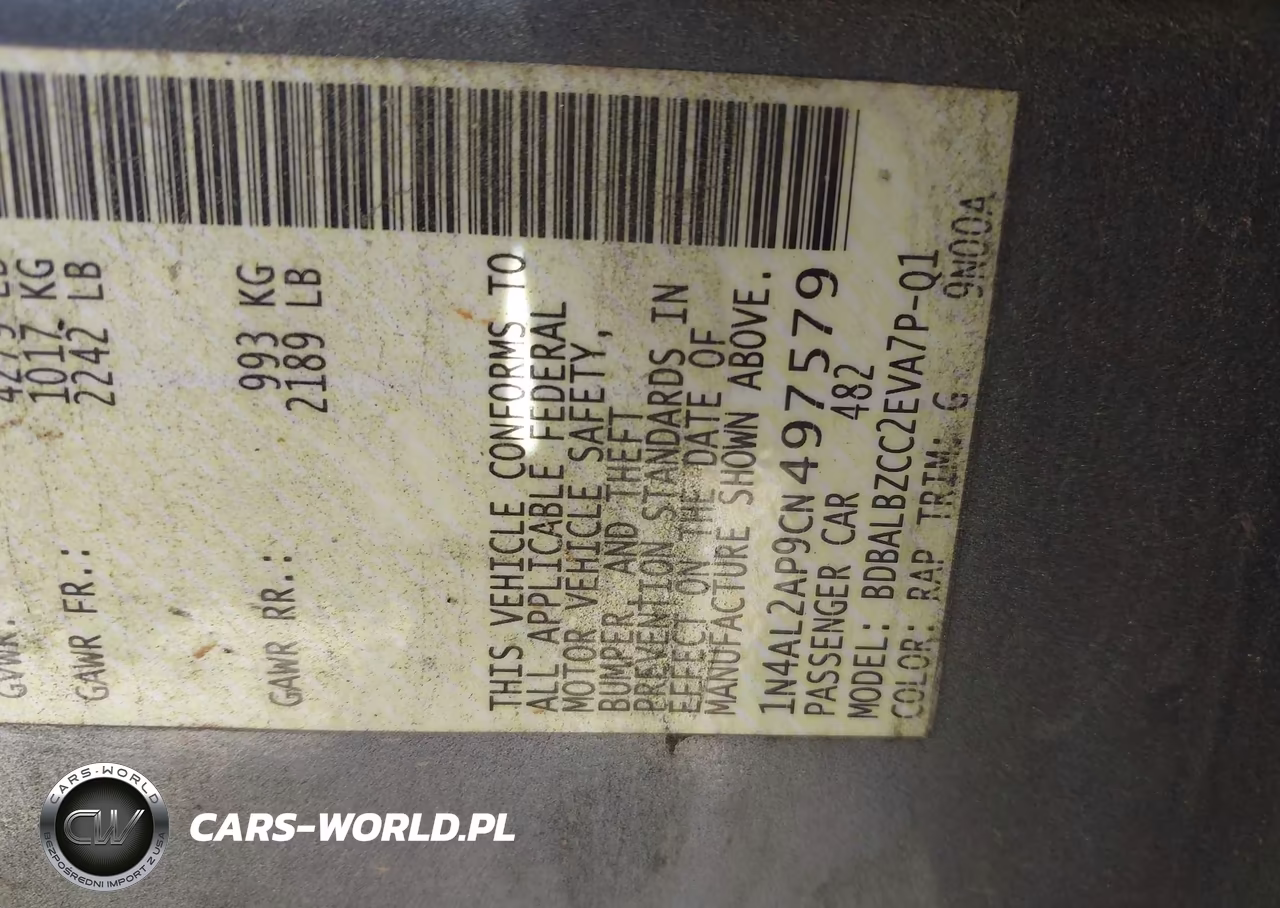 2012 Nissan Altima 2.5 S VIN:1N4AL2AP9CN497579 - 9