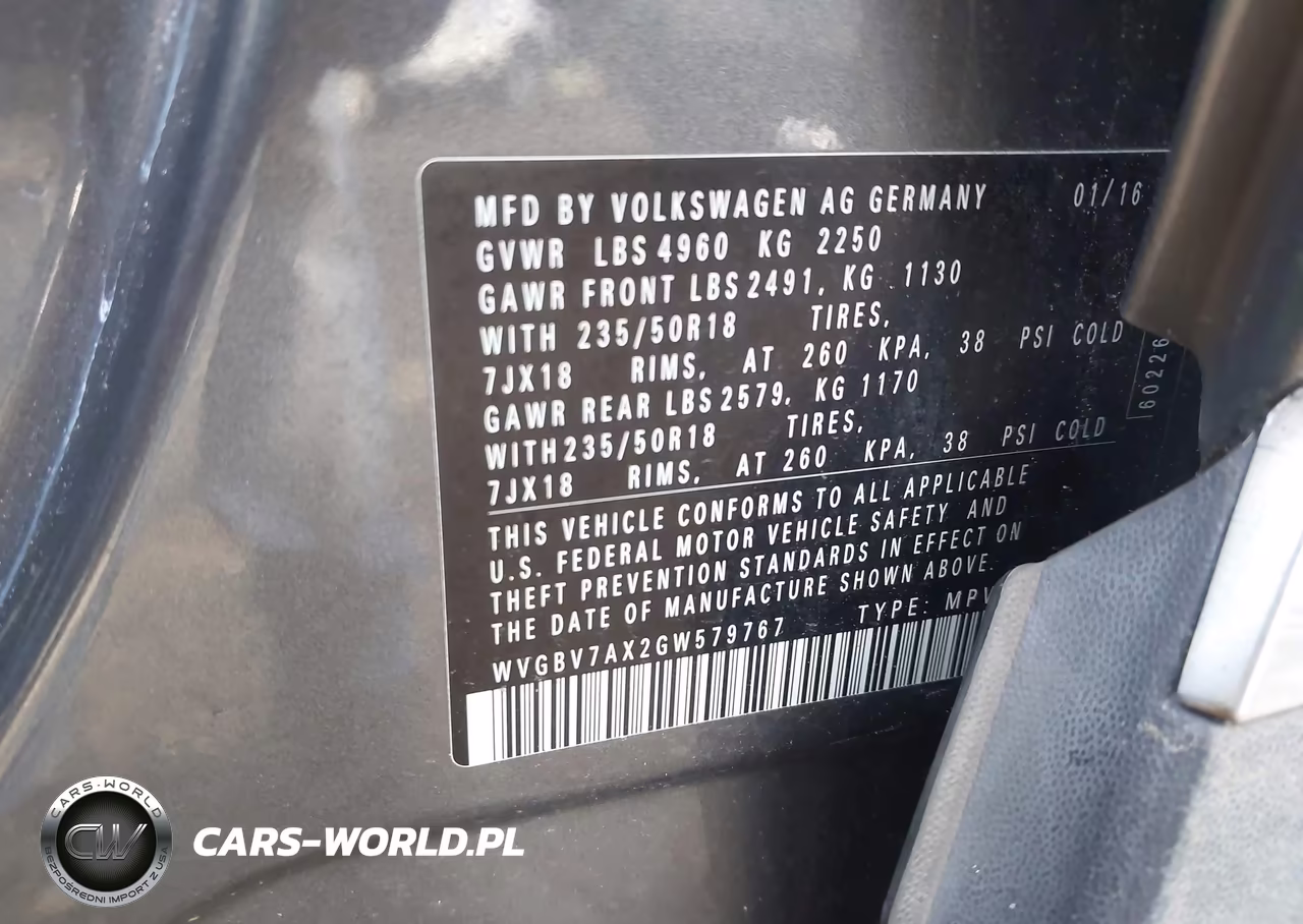 2016 Volkswagen Tiguan Se VIN:WVGBV7AX2GW579767 - 9