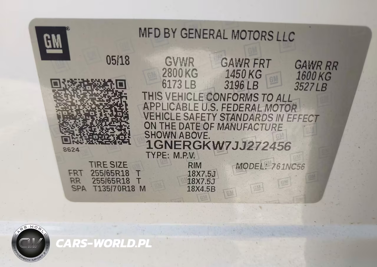 2018 Chevrolet Traverse Lt Cloth VIN:1GNERGKW7JJ272456 - 9