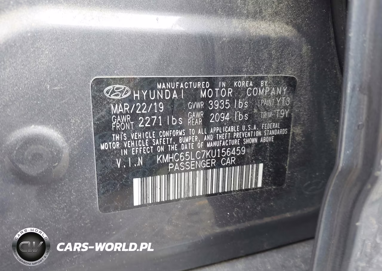 2019 Hyundai Ioniq Hybrid Blue VIN:KMHC65LC7KU156459 - 9