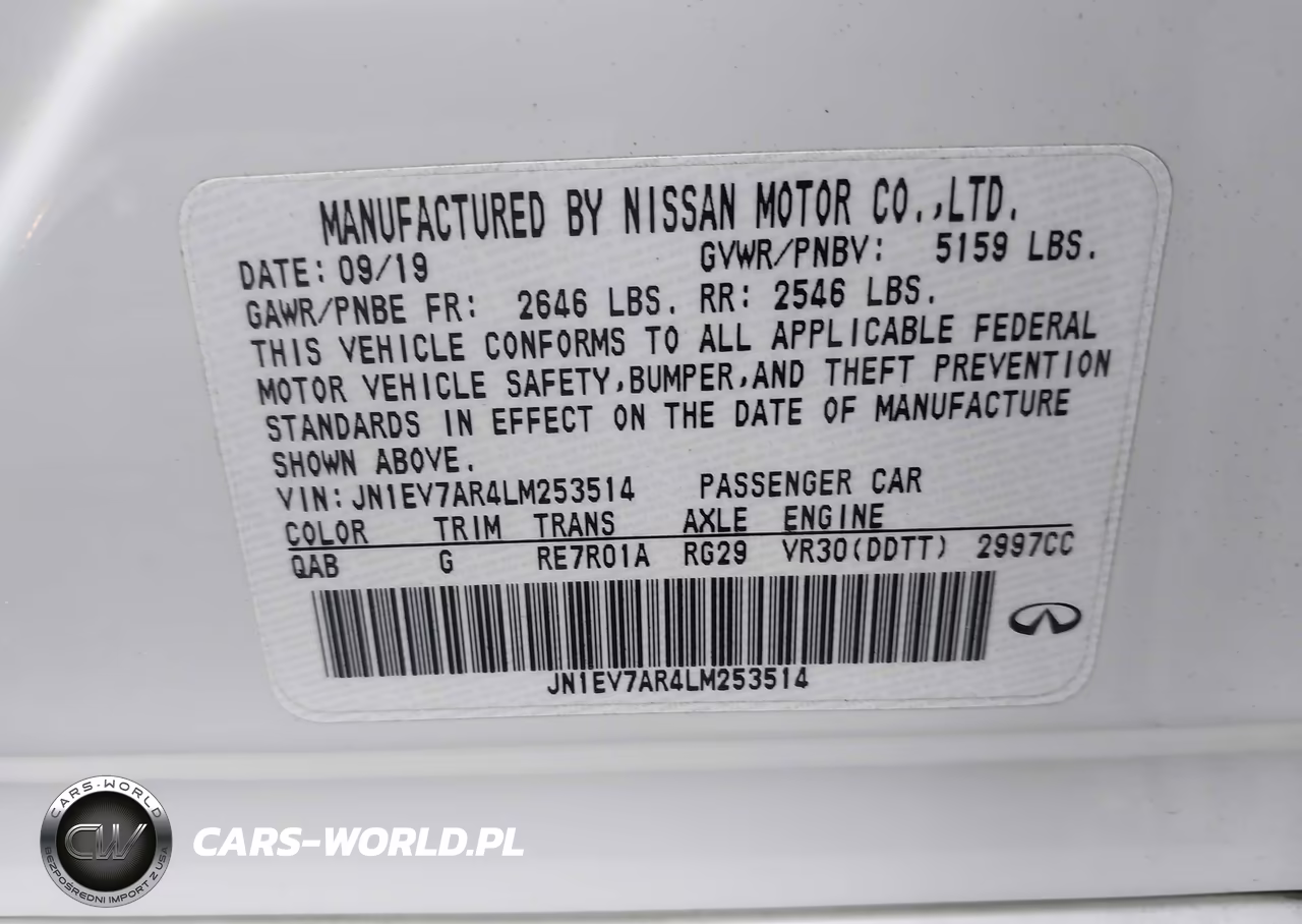 2020 Infiniti Q50 Luxe Awd VIN:JN1EV7AR4LM253514 - 9