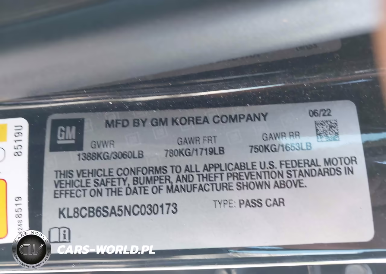2022 Chevrolet Spark Fwd Ls Automatic VIN:KL8CB6SA5NC030173 - 9