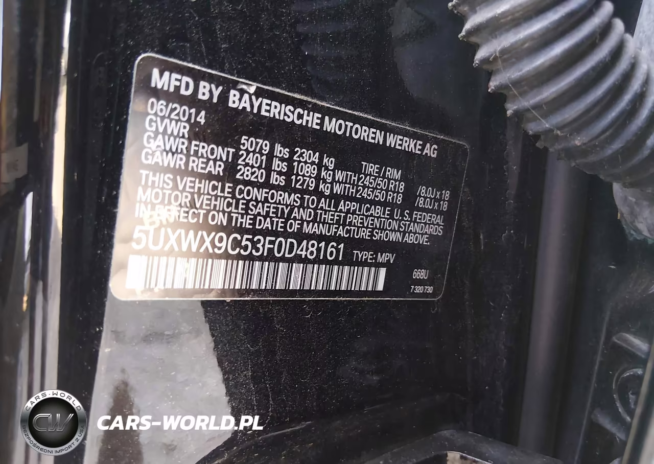 2015 BMW X3 xDrive28I VIN:5UXWX9C53F0D48161 - 9