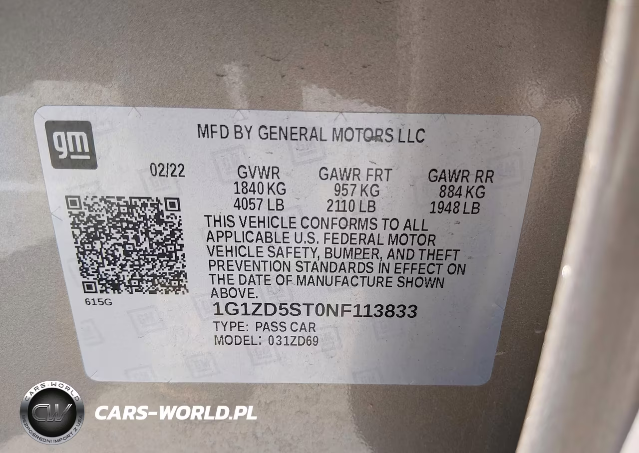 2022 Chevrolet Malibu Fwd Lt VIN:1G1ZD5ST0NF113833 - 9